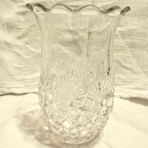 Antique Rosette & Palms Celery Vase